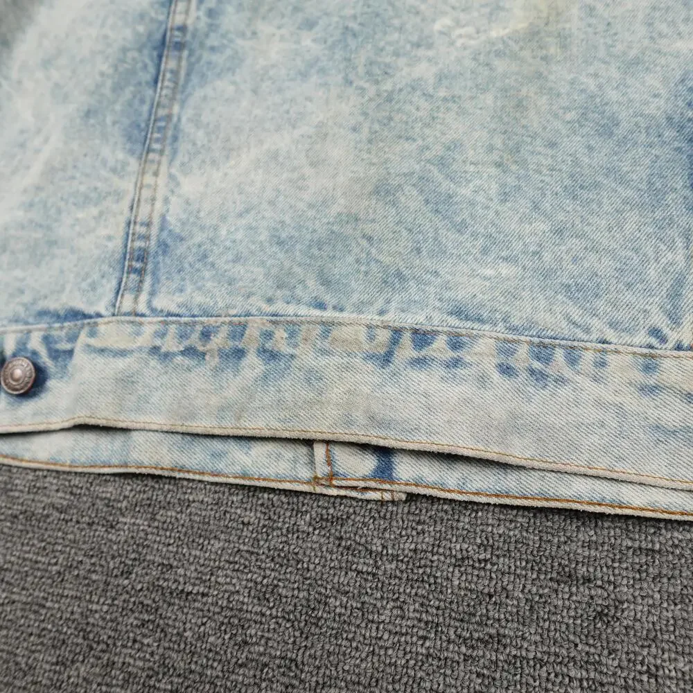 Vintage Levi's Vest Mens Large Light Blue Denim Cutoff Trucker Biker USA 80s